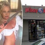 Britney Spears filmada em uma loja de bebidas antes de supostas travessuras em restaurantes com facas