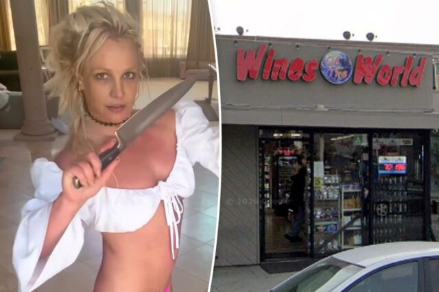 Britney Spears filmada em uma loja de bebidas antes de supostas travessuras em restaurantes com facas
