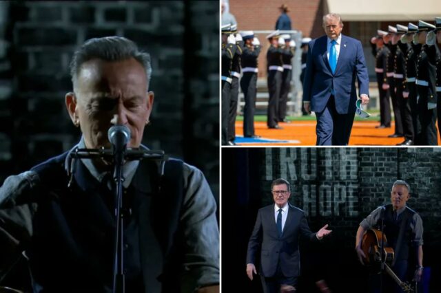 Bruce Springsteen ataca Trump e Paramount durante o penúltimo 'Late Bruce Springsteen ataca Trump e Paramount durante o penúltimo 'Late Show' de Stephen Colbert