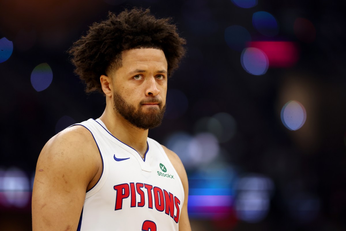Cade Cunningham #2 of the Detroit Pistons