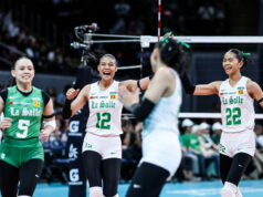 Canino e Lady Spikers não querem nada mais do que uma vitória no jogo 2 para selar uma disputa pelo título imaculada Angel Canino e os La Salle Lady Spikers durante um jogo contra NU Lady Bulldogs nas finais do torneio de vôlei feminino da temporada 88 da UAAP.