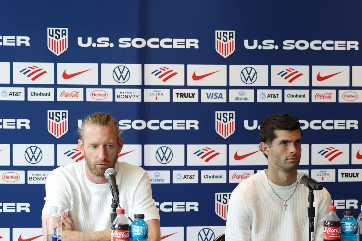 USA's defender Tim Ream poses with his jersey during the announcement of the The US Men's National Team's 2026 World Cup roster is announced in New York, on May 26, 2026. (Photo by TIMOTHY A. CLARY / AFP via Getty Images)