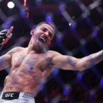 MONTREAL, QUEBEC - 10 DE MAIO: Jack Della Maddalena da Austrália reage ao entrar no octógono antes de uma luta pelo título dos meio-médios contra Belal Muhammad dos Estados Unidos durante o UFC 315 no Bell Centre em 10 de maio de 2025 em Montreal, Quebec. Minas Panagiotakis/Getty Images/AFP (Foto de Minas Panagiotakis / GETTY IMAGES NORTH AMERICA / Getty Images via AFP)