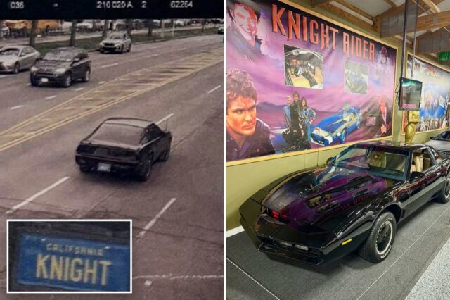 Carro de 'Knight Rider' atingido com multa por excesso de Carro de 'Knight Rider' atingido com multa por excesso de velocidade em Nova York - apesar de estar em exibição no museu de Illinois