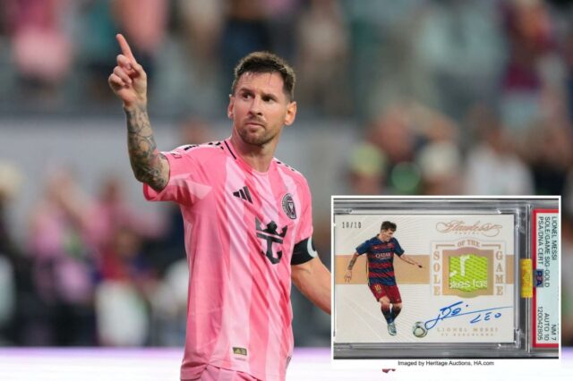 Cartão comercial ultra-raro assinado por Lionel Messi é vendido por Cartão comercial ultra-raro assinado por Lionel Messi é vendido por mais de US$ 550 mil