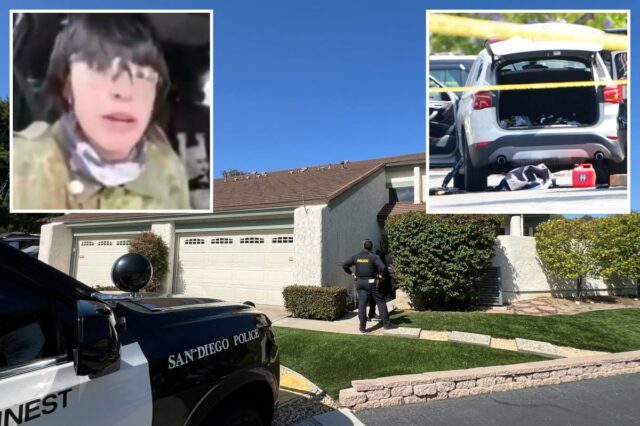 Casa do atirador da mesquita de San Diego, Caleb Vazquez, Casa do atirador da mesquita de San Diego, Caleb Vazquez, invadida, policiais removem sacos de evidências