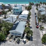 A home being elevated in Treasure Island, Florida in May 2025.