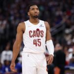 Cleveland Cavaliers All-Star Donovan Mitchell against Detroit Pistons