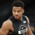 Milwaukee Bucks star Giannis Antetokounmpo at Utah Jazz game