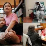 Cenas chocantes dentro das bibliotecas de Los Angeles, enquanto ex-presidiários, drogas e caos sobrecarregam os funcionários e aterrorizam os visitantes
