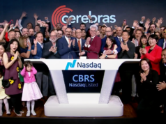 Cerebras levanta US$ 5,5 bilhões, iniciando a temporada de IPO de 2026 com força Cerebras Nasdaq opening bell