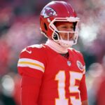 Kansas City Chiefs quarterback Patrick Mahomes against Los Angeles Chargers during NFL sesason