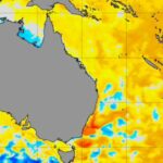 As temperaturas mais altas do mar ao largo do Mar da Tasmânia continuam a ter impactos surpreendentes no clima de Sydney.