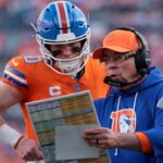 Denver Broncos QB Bo Nix and head coach Sean Payton