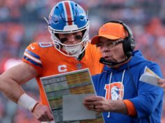 Colin Cowherd está convencido de que a NFL deu aos Broncos um cronograma difícil para 2026 como punição Denver Broncos QB Bo Nix and head coach Sean Payton