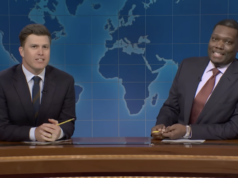 Colin Jost e Michael Che trocam piadas do Weekend Update no final da temporada do SNL Colin Jost e Michael Che trocam piadas do Weekend Update no final da temporada do SNL