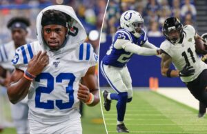Colts cortou Kenny Moore após pedido de troca Kenny Moore nº 23 do Indianapolis Colts é visto durante o jogo de pré-temporada contra o Cleveland Browns no Lucas Oil Stadium em 17 de agosto de 2019.
