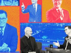 Comentário: Sentiremos falta do ministério divino e muito humano de Stephen Colbert Comentário: Sentiremos falta do ministério divino e muito humano de Stephen Colbert