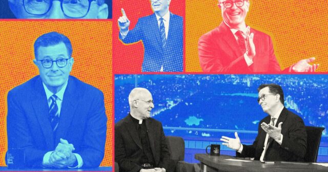 Comentário: Sentiremos falta do ministério divino e muito humano de Stephen Colbert
