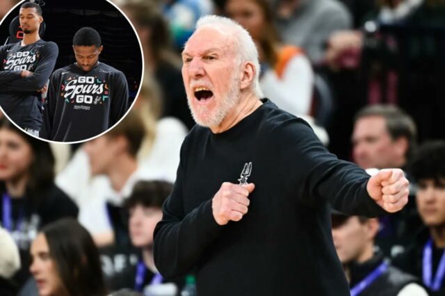 Como Gregg Popovich ajudou o Spurs a vencer as finais Gregg Popovich, técnico do San Antonio Spurs, gritando durante um jogo contra o Utah Jazz.