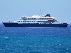 Como um cruzeiro marítimo se transformou em um pesadelo contra o hantavírus O MV Hondius está atualmente ancorado ao largo da Praia, Cabo Verde.