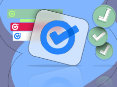 Continuo voltando ao Google Tarefas, não importa o que eu tente, e finalmente entendo o porquê Ilustração do ícone do Gmail centralizado em um fundo colorido, com vários ícones do Google Tasks empilhados no lado esquerdo, um deles sobreposto ao logotipo do Gmail.