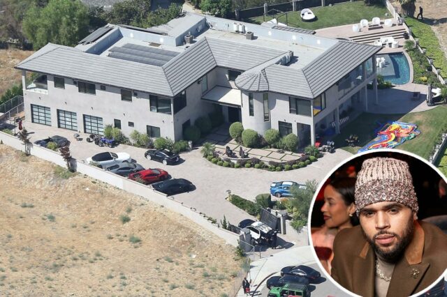 Creeper é preso após tentar escalar a cerca da casa de Chris Brown em Los Angeles
