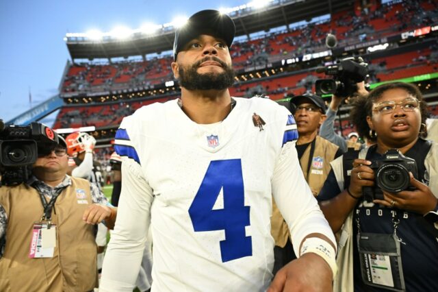 Dak Prescott #4 of the Dallas Cowboys