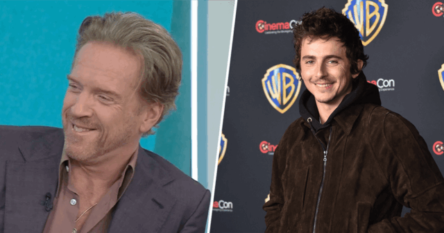 Damian Lewis choca os apresentadores de HOJE com a história Damian Lewis choca os apresentadores de HOJE com a história de como ele 'criou' Timothée Chalamet