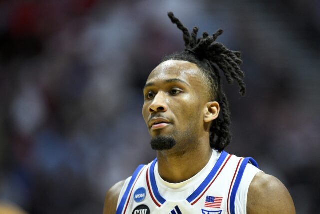 Kansas Jayhawks standout Darryn Peterson plays in game against California Baptist at NCAA Tournament