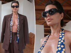 Deixe para Lisa Rinna usar uma gravata como top Deixe para Lisa Rinna usar uma gravata como top