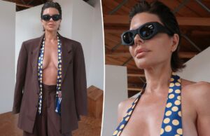Deixe para Lisa Rinna usar uma gravata como top Deixe para Lisa Rinna usar uma gravata como top