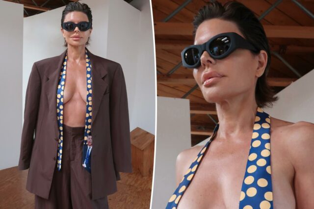 Deixe para Lisa Rinna usar uma gravata como top
