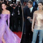 Demi Moore reinventa seu próprio visual no tapete vermelho de 2003 no Festival de Cinema de Cannes