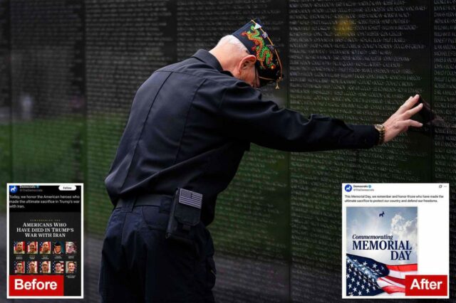 Democratas excluem postagem do Memorial Day usando mortes de militares Democratas excluem postagem do Memorial Day usando mortes de militares dos EUA para criticar Trump: 'Nojento'