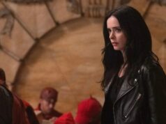 ‘Demolidor: Nascido de Novo’: Krysten Ritter explica por que aquela reunião final foi a ‘coisa mais importante para sua personagem’ Jessica Jones (Kristen Ritter), Punho de Ferro (Finn Jones), Demolidor (Charlie Cox) e Luke Cage (MIke Colter) em