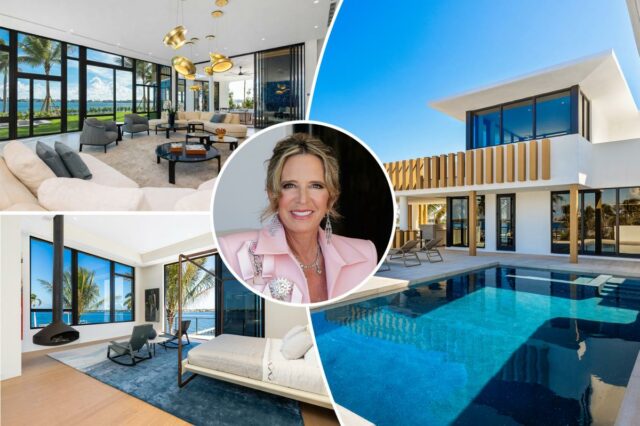 Dentro da nova mansão à beira-mar de US$ 42,5 milhões Dentro da nova mansão à beira-mar de US$ 42,5 milhões construída pela estrela de 'Members Only' Hilary Musser - com vista para Mar-a-Lago