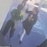 A mochileira francesa Anais Poupon (à esquerda) foi supostamente atacada pela mulher (à direita) no Dia Anzac