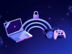 Discord agora usa criptografia ponta a ponta para todas as chamadas de voz e vídeo por padrão Discord agora usa criptografia ponta a ponta para todas as chamadas de voz e vídeo por padrão Gráfico promocional mostra um laptop e um controlador de jogos com cadeado