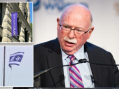 Doadores judeus por trás do prédio da NYU alvo da bandeira da suástica ‘horrorizados’ pelo ato odioso Doadores judeus por trás do prédio da NYU alvo da bandeira da suástica 'horrorizados' pelo ato odioso