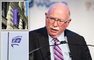 Doadores judeus por trás do prédio da NYU alvo da bandeira da suástica ‘horrorizados’ pelo ato odioso Doadores judeus por trás do prédio da NYU alvo da bandeira da suástica 'horrorizados' pelo ato odioso