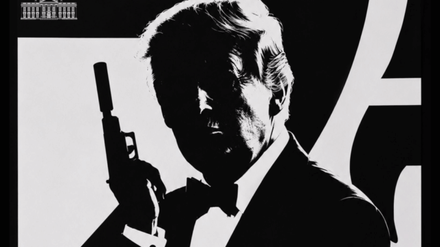 Donald Trump como James Bond? Casa Branca publica imagem do presidente como 007 empunhando uma arma
