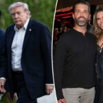 Donald Trump revela por que está faltando ao casamento do filho Donald Trump Jr. com Bettina Anderson