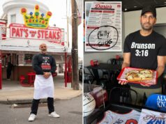 Dono do restaurante que criou o cheesesteak Philly vai cozinhar na pizzaria de Long Island com equipamento dos Knicks após perder aposta Dono do restaurante que criou o cheesesteak Philly vai cozinhar na pizzaria de Long Island com equipamento dos Knicks após perder aposta
