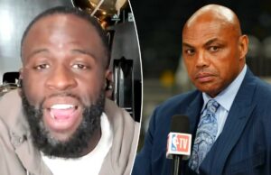 Draymond Green responde à reação após Charles Barkley cavar o tiro sai pela culatra Draymond Green falando para a câmera durante