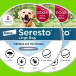 Coleira de prevenção e tratamento contra pulgas e carrapatos recomendada pelo veterinário para cães grandes Seresto