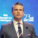 U.S. Defense Secretary Pete Hegseth delivers his address during the Shangri-La Dialogue, Asia's annual defense and security forum, in Singapore, Saturday, May 30, 2026.