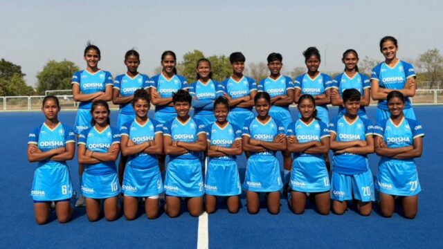 Encerramento esportivo indiano, 22 de maio: seleção feminina da Índia Encerramento esportivo indiano, 22 de maio: seleção feminina da Índia para a Copa Asiática de Hóquei Sub-18
