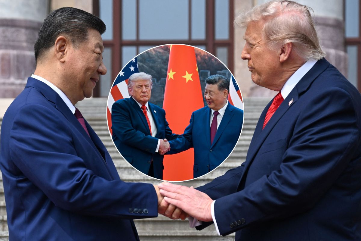 President Donald Trump, right, shakes hands with China's President Xi Jinping at the Great Hall of the People in Beijing on May 14, 2026.