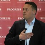 Wes Streeting, ex-secretário de saúde do Reino Unido, na Progress Conference 2026! em Londres.